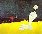 Joan Miro Person Throwing a Stone at a Bird painting